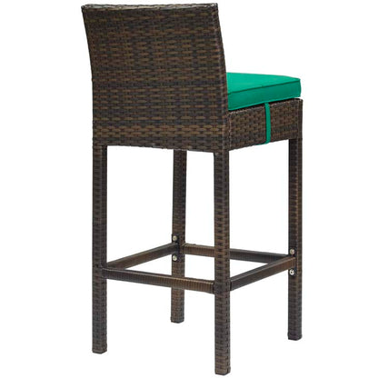 Conduit Outdoor Patio Wicker Rattan Bar Stool - living-essentials