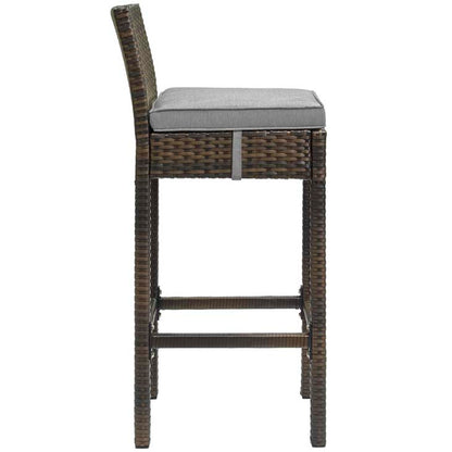 Conduit Outdoor Patio Wicker Rattan Bar Stool - living-essentials