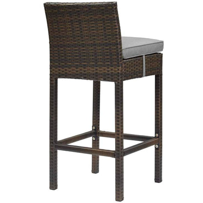 Conduit Outdoor Patio Wicker Rattan Bar Stool - living-essentials