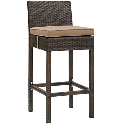 Conduit Outdoor Patio Wicker Rattan Bar Stool - living-essentials