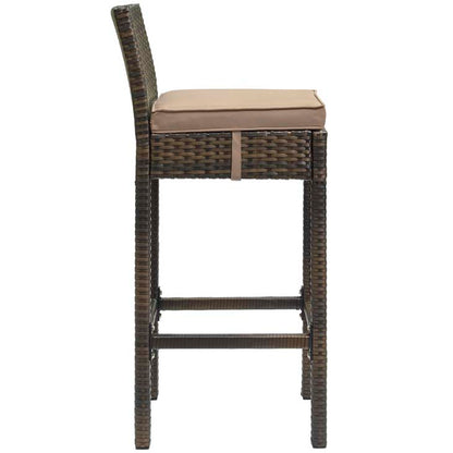 Conduit Outdoor Patio Wicker Rattan Bar Stool - living-essentials