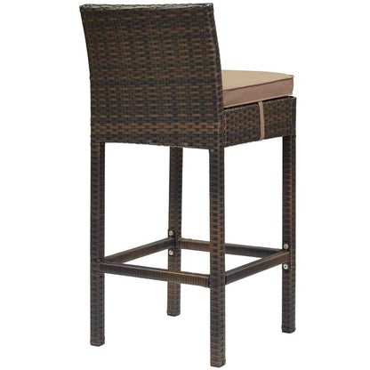 Conduit Outdoor Patio Wicker Rattan Bar Stool - living-essentials