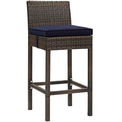 Conduit Outdoor Patio Wicker Rattan Bar Stool - living-essentials