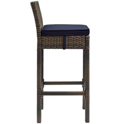 Conduit Outdoor Patio Wicker Rattan Bar Stool - living-essentials