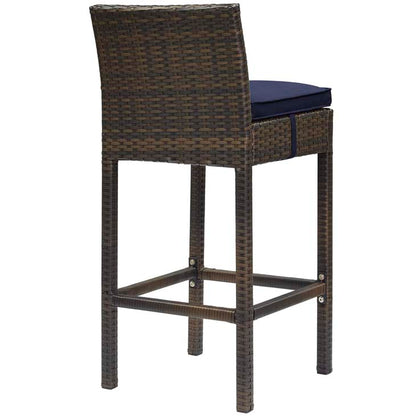 Conduit Outdoor Patio Wicker Rattan Bar Stool - living-essentials