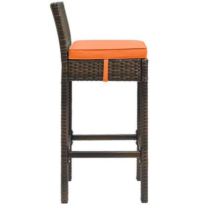 Conduit Outdoor Patio Wicker Rattan Bar Stool - living-essentials