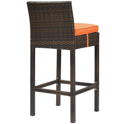 Conduit Outdoor Patio Wicker Rattan Bar Stool - living-essentials