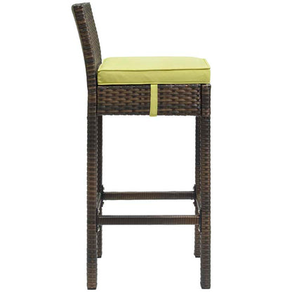 Conduit Outdoor Patio Wicker Rattan Bar Stool - living-essentials