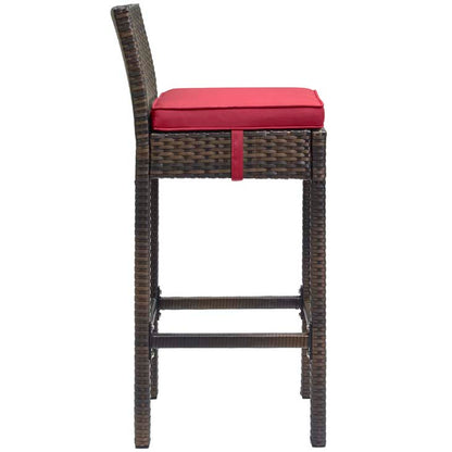 Conduit Outdoor Patio Wicker Rattan Bar Stool - living-essentials