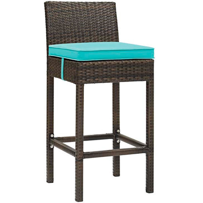 Conduit Outdoor Patio Wicker Rattan Bar Stool - living-essentials