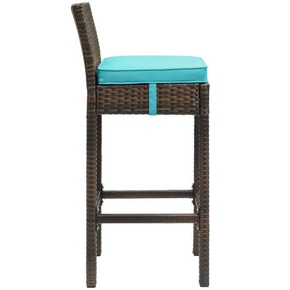 Conduit Outdoor Patio Wicker Rattan Bar Stool - living-essentials