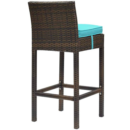 Conduit Outdoor Patio Wicker Rattan Bar Stool - living-essentials