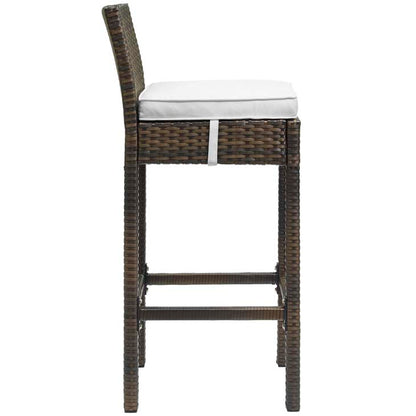 Conduit Outdoor Patio Wicker Rattan Bar Stool - living-essentials