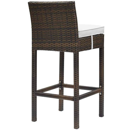 Conduit Outdoor Patio Wicker Rattan Bar Stool - living-essentials