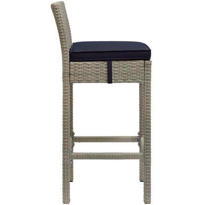 Conduit Outdoor Patio Wicker Rattan Bar Stool - living-essentials