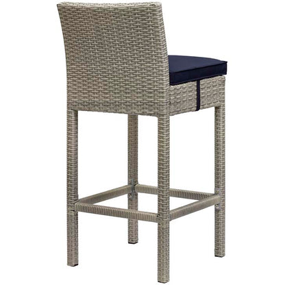 Conduit Outdoor Patio Wicker Rattan Bar Stool - living-essentials