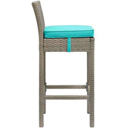 Conduit Outdoor Patio Wicker Rattan Bar Stool - living-essentials