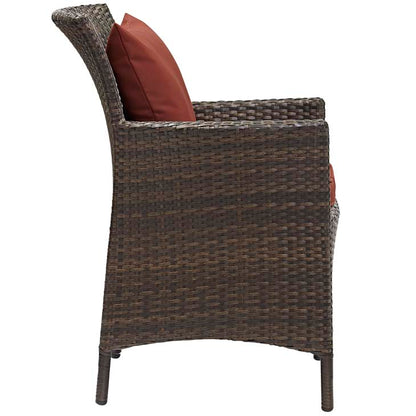 Conduit Outdoor Patio Wicker Rattan Dining Armchair - living-essentials