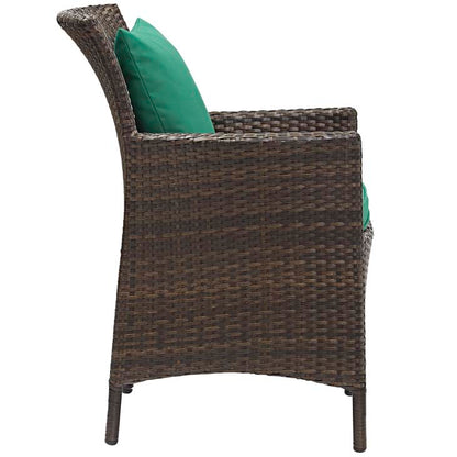 Conduit Outdoor Patio Wicker Rattan Dining Armchair - living-essentials