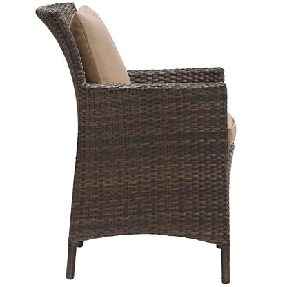 Conduit Outdoor Patio Wicker Rattan Dining Armchair - living-essentials