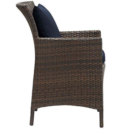 Conduit Outdoor Patio Wicker Rattan Dining Armchair - living-essentials