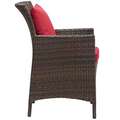 Conduit Outdoor Patio Wicker Rattan Dining Armchair - living-essentials