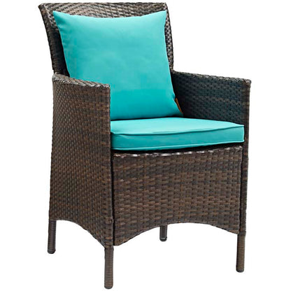 Conduit Outdoor Patio Wicker Rattan Dining Armchair - living-essentials