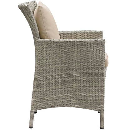 Conduit Outdoor Patio Wicker Rattan Dining Armchair - living-essentials