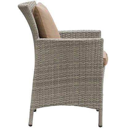 Conduit Outdoor Patio Wicker Rattan Dining Armchair - living-essentials