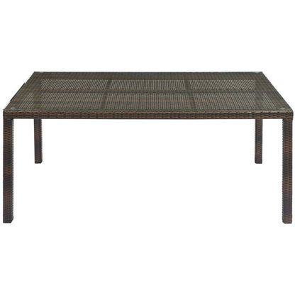 Conduit 70" Outdoor Patio Wicker Rattan Dining Table - living-essentials