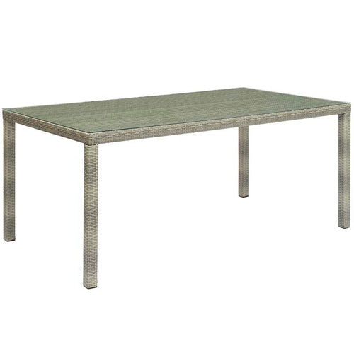 Conduit 70" Outdoor Patio Wicker Rattan Dining Table - living-essentials