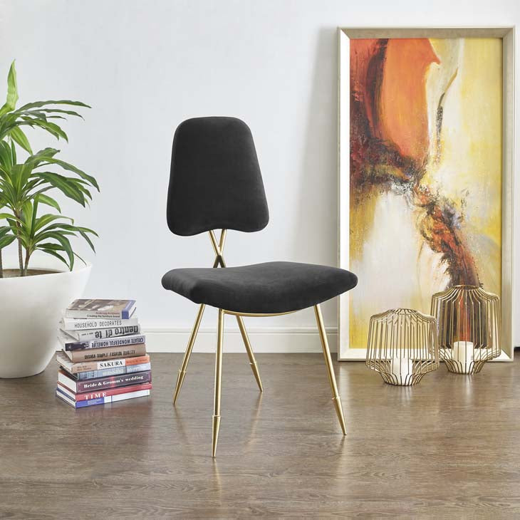 PONDER UPHOLSTERED VELVET DINING SIDE CHAIR - living-essentials