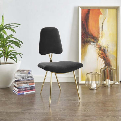 PONDER UPHOLSTERED VELVET DINING SIDE CHAIR - living-essentials