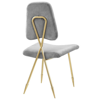 PONDER UPHOLSTERED VELVET DINING SIDE CHAIR - living-essentials