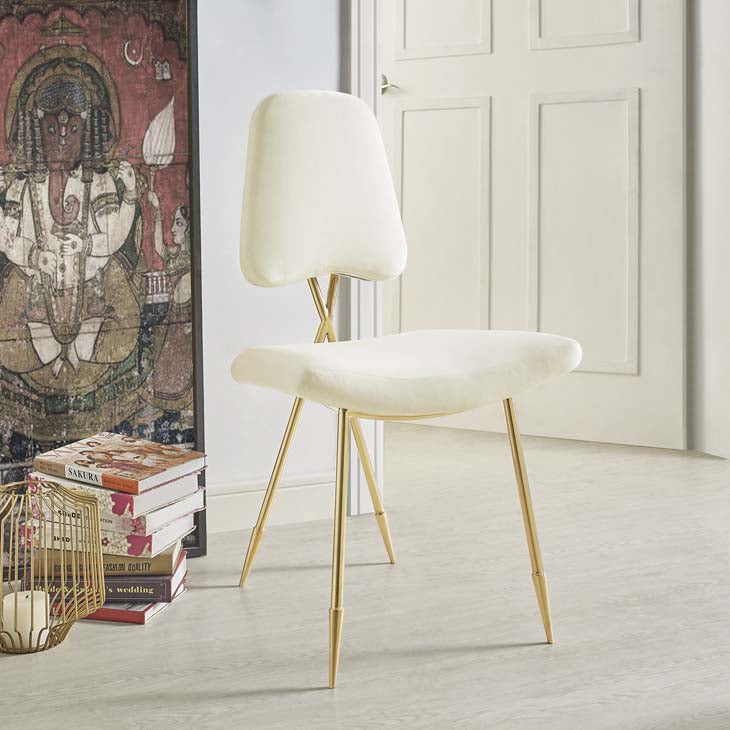 PONDER UPHOLSTERED VELVET DINING SIDE CHAIR - living-essentials