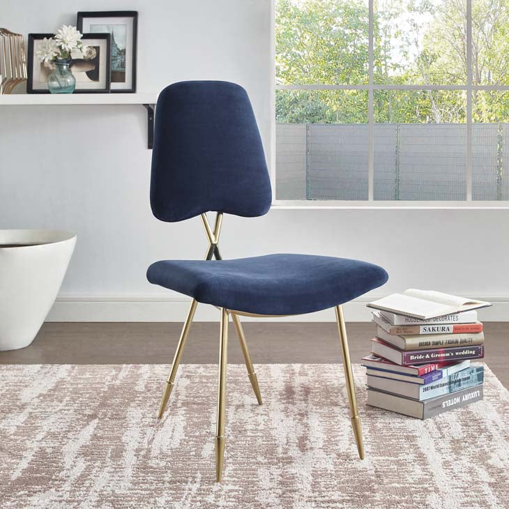 PONDER UPHOLSTERED VELVET DINING SIDE CHAIR - living-essentials