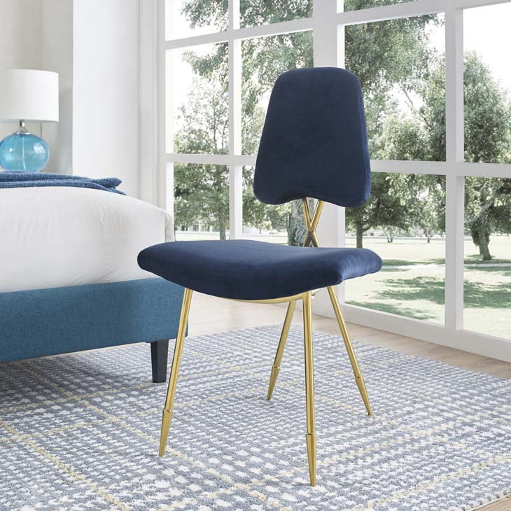 PONDER UPHOLSTERED VELVET DINING SIDE CHAIR - living-essentials