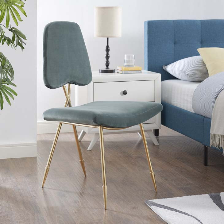 PONDER UPHOLSTERED VELVET DINING SIDE CHAIR - living-essentials