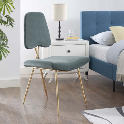 PONDER UPHOLSTERED VELVET DINING SIDE CHAIR - living-essentials