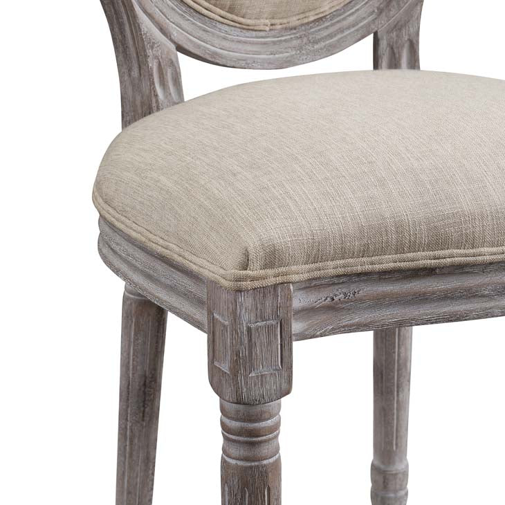 EMANATE VINTAGE FRENCH UPHOLSTERED FABRIC DINING SIDE CHAIR - living-essentials