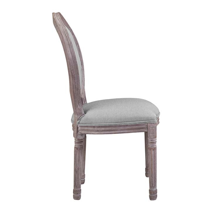 EMANATE VINTAGE FRENCH UPHOLSTERED FABRIC DINING SIDE CHAIR - living-essentials