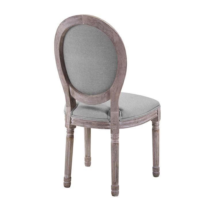 EMANATE VINTAGE FRENCH UPHOLSTERED FABRIC DINING SIDE CHAIR - living-essentials