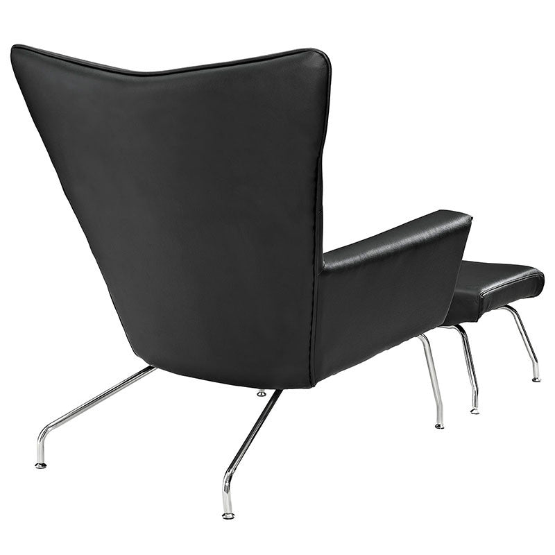 Hans J Wegner Leather Papa Bear Chair - living-essentials