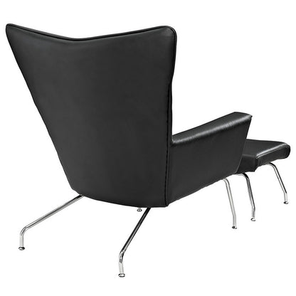 Hans J Wegner Leather Papa Bear Chair - living-essentials