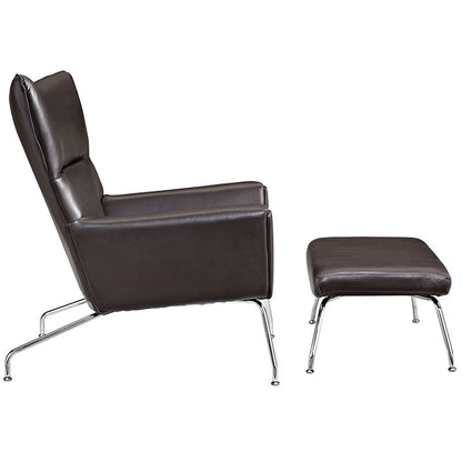 Hans J Wegner Leather Papa Bear Chair - living-essentials