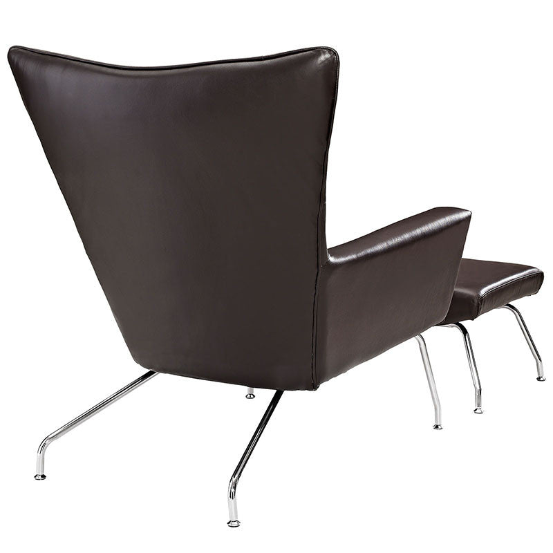 Hans J Wegner Leather Papa Bear Chair - living-essentials