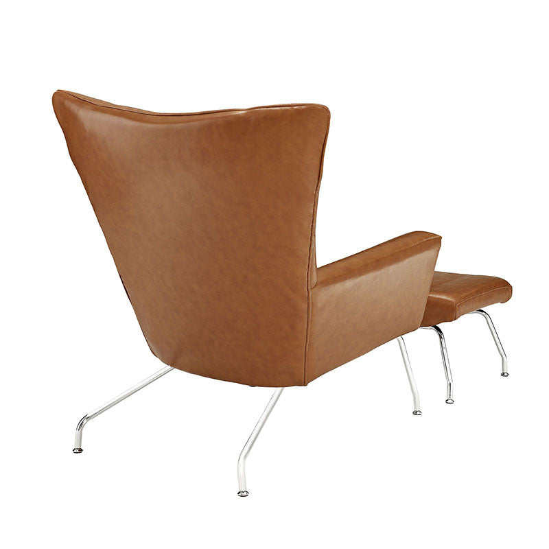 Hans J Wegner Leather Papa Bear Chair - living-essentials