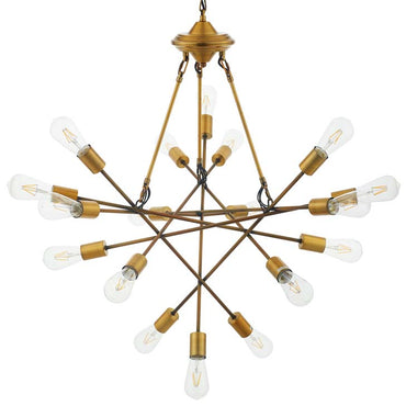 Request Antique Brass 18 light Mid-Century Pendant Chandelier - living-essentials
