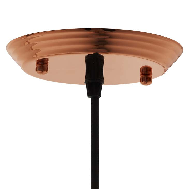 Dimple 6.5" Bell-Shaped Rose Gold Pendant Light - living-essentials