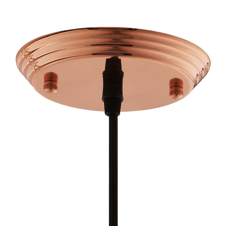 Dinah 11" Bell-Shaped Rose Gold Pendant Light - living-essentials